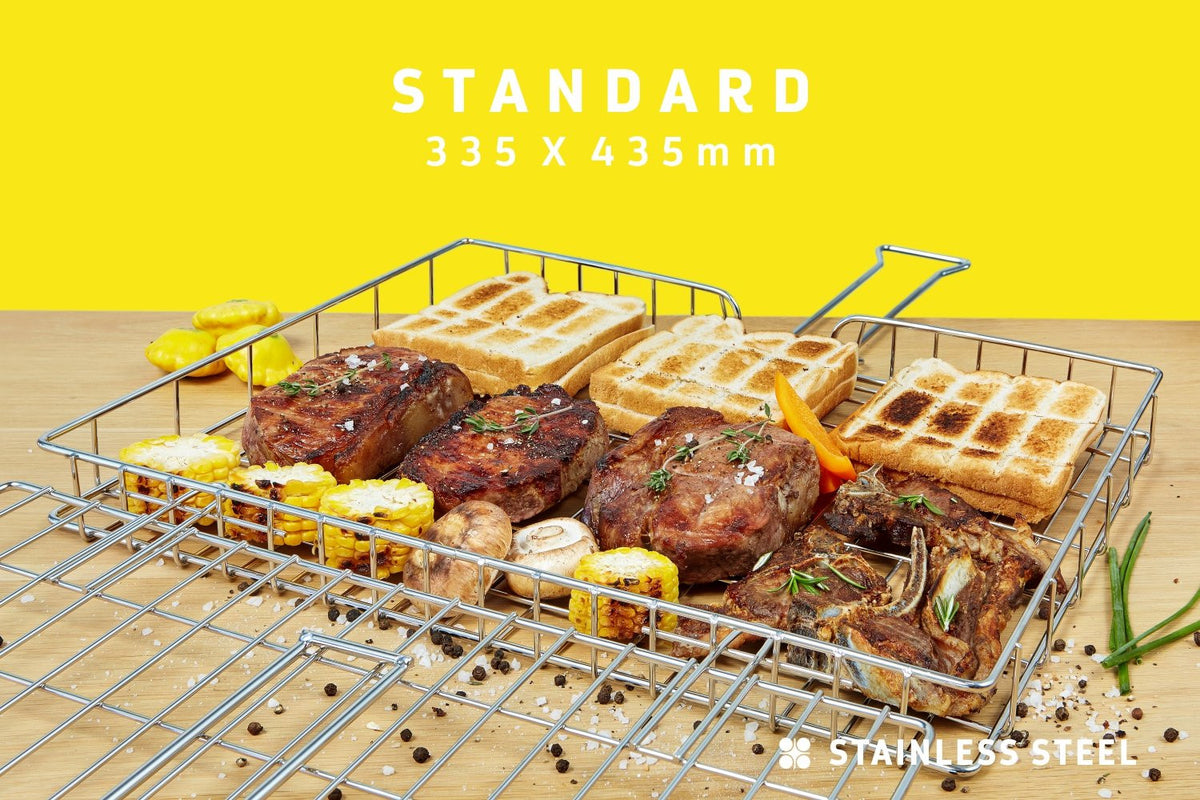 Braai Grid - Standard Adjustable Depth With Slide Away Handles