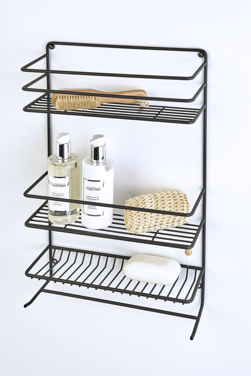 Shower Organiser Matt Black Steelcraft