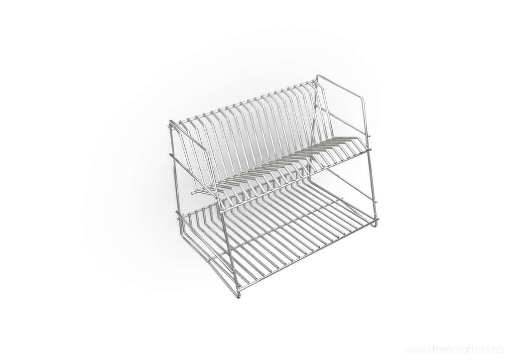 Wall-Mounted Dish Rack (2-tier) – Steelcraft - Main Image