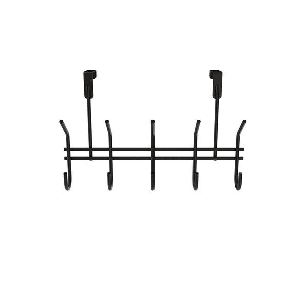 Hook Over Door Rack Matt Black - Steelcraft