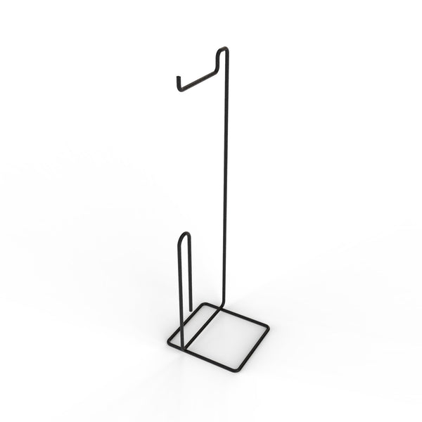 Toilet Roll Holder Stand (Square Design) Matt Black - Steelcraft