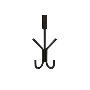 Hook Over Door Double Hook Matt Black - Steelcraft