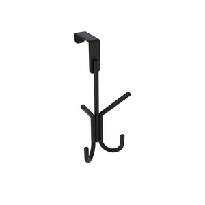 Hook Over Door Double Hook Matt Black - Steelcraft