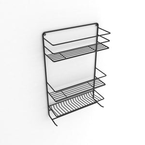 Shower Organiser Matt Black - Steelcraft