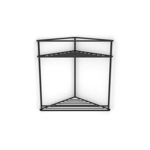 Corner Shelf 2-tier Matt Black - Steelcraft