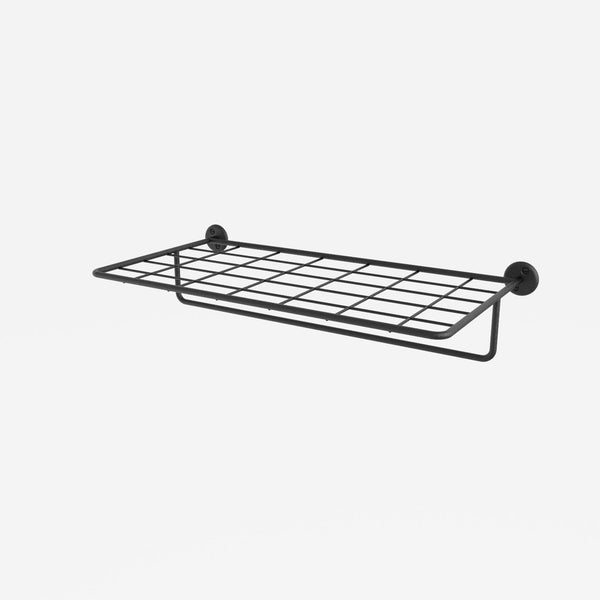 Classic Towel Shelf and Rail  Matt Black - Steelcraft